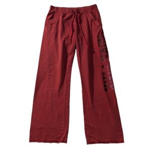 Victoria's Secret PINK Red Lounge Pants XS Love Sequin Logo Drawstring Y2K